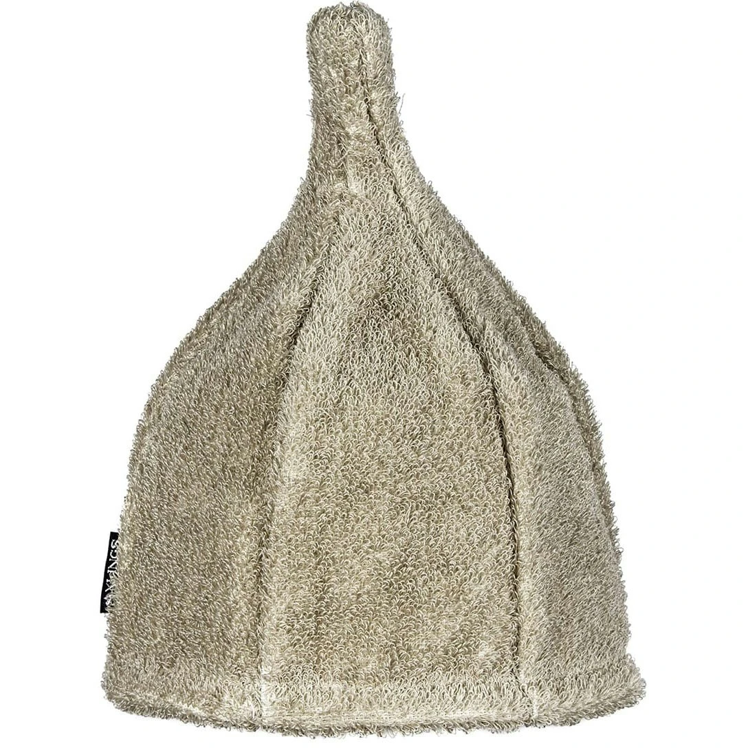 Saunakappe Leinen-Frottee, Natur / Altweiß