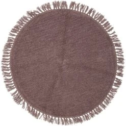 Bloomingville Lenea Wollteppich Ø110 Cm, Lila