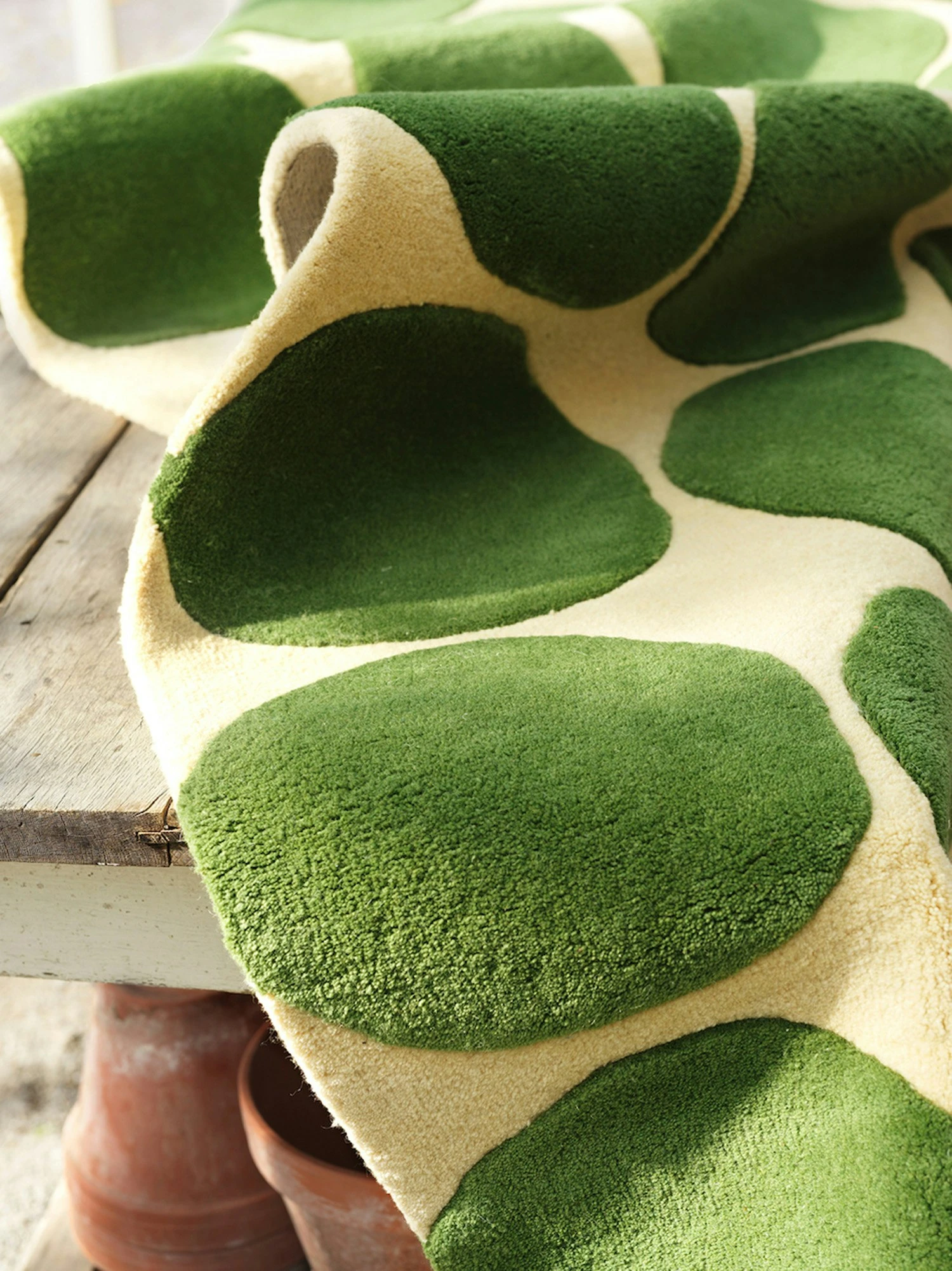 Dots 2 Level Teppich Light Khaki / Cactus Green, 180x270 Cm – Bild 3