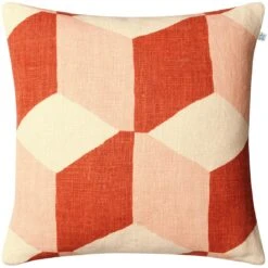 Hawa Kissenbezug 50x50 Cm, Hellbeige / Aprikosenfarben / Rosa