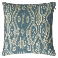 Ikat Madras Kissenbezug 50x50 Cm, Heaven Blue / Aqua