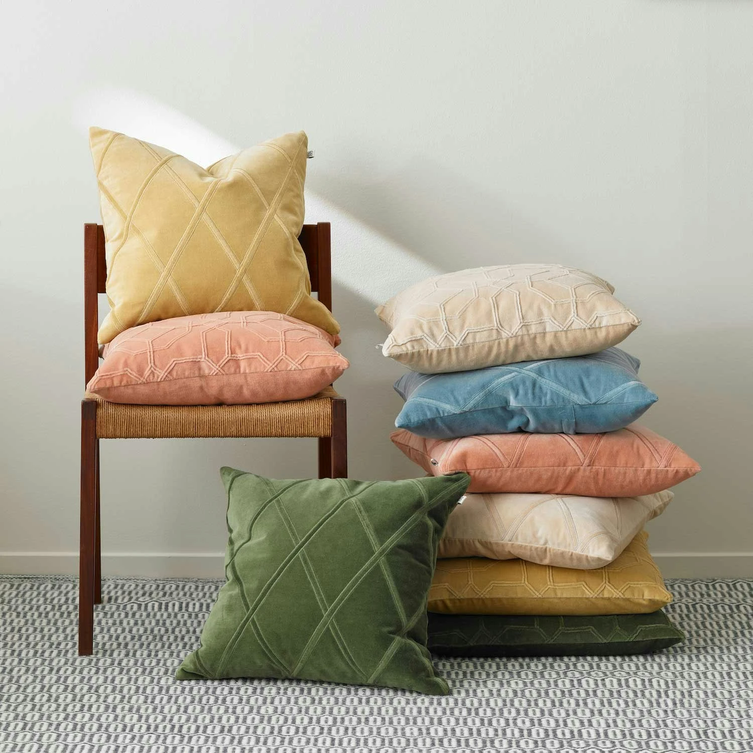 Orissa Kissenbezug 50x50 Cm, Himmelblau – Bild 3