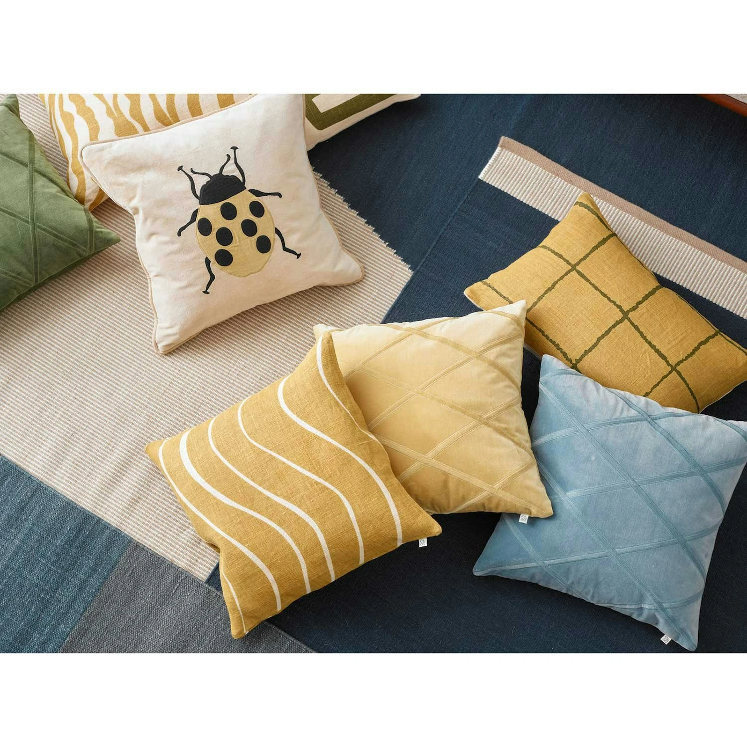 Orissa Kissenbezug 50x50 Cm, Himmelblau – Bild 4