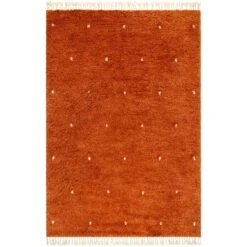 Ravi Teppich 230x320 Cm, Orange / Off-white