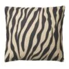 Zebra Kissenbezug 50x50cm, Beige/ Schwarz