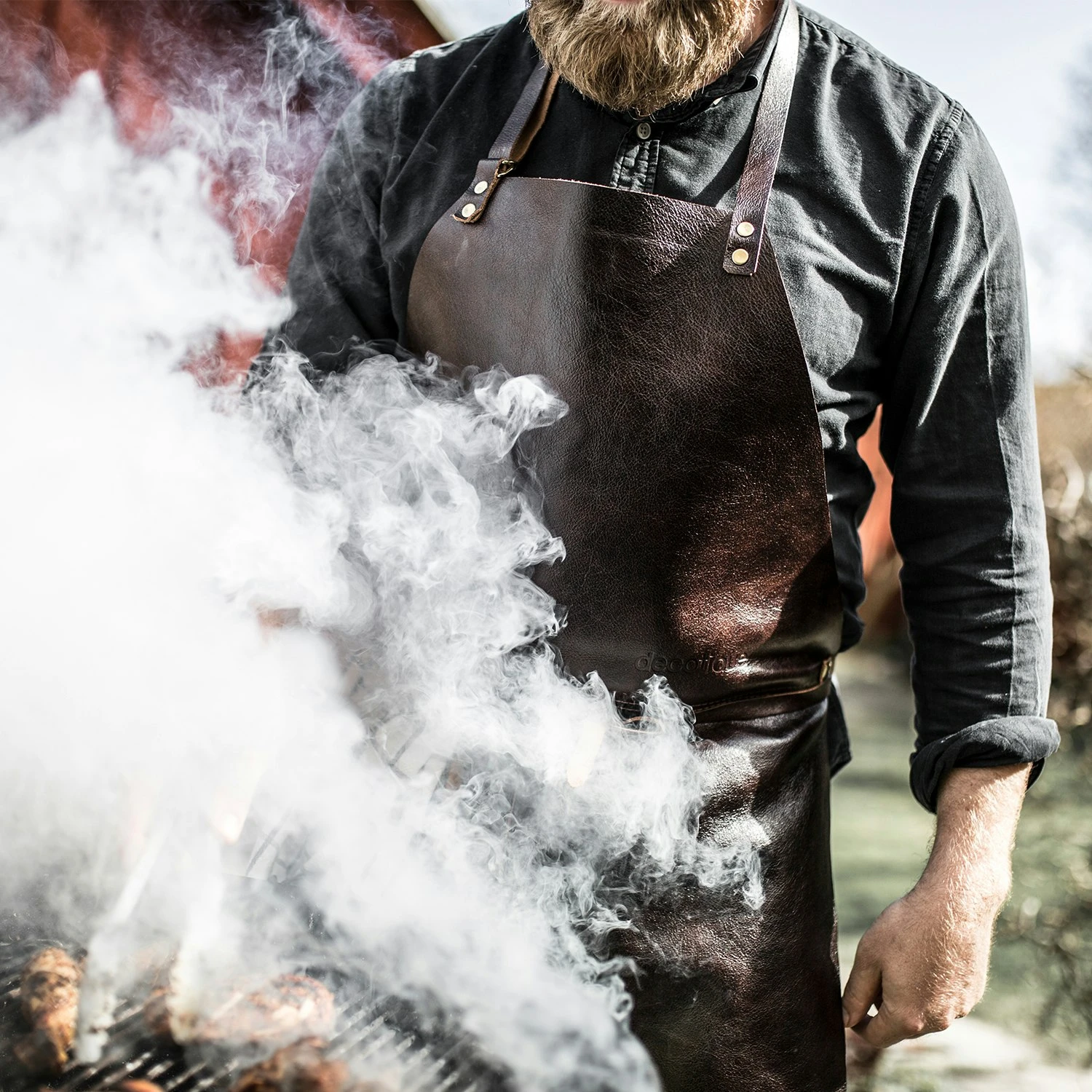 Le Chef Lederschürze, Braun – Bild 3