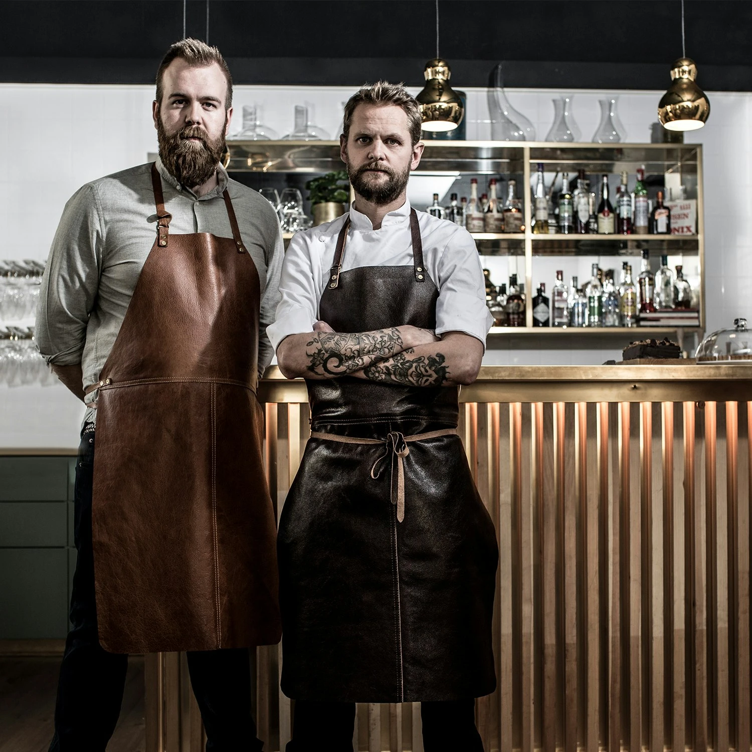 Le Chef Lederschürze, Braun – Bild 4