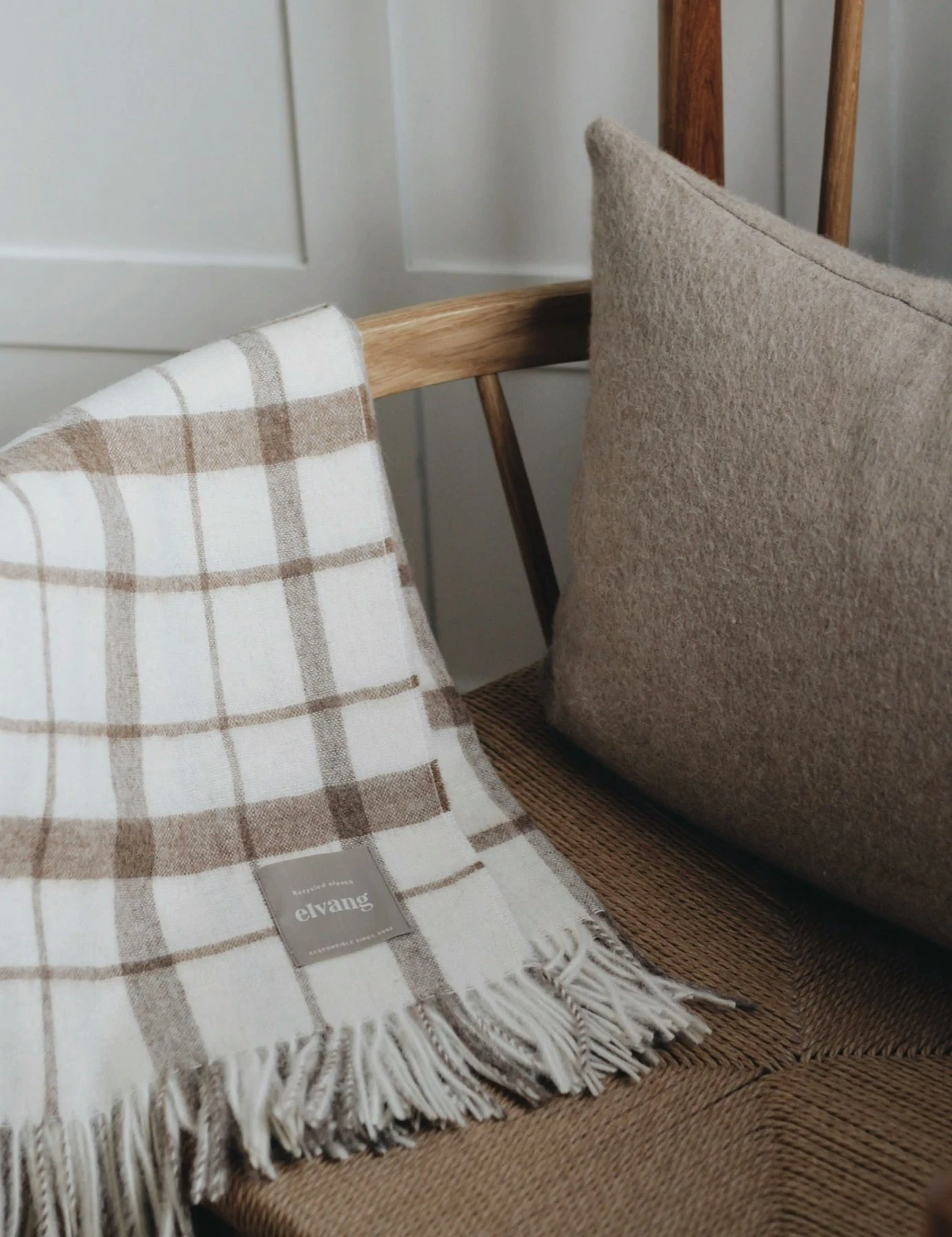 Tweed Decke 130x200 Cm, Mocca – Bild 4