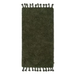 Ferm LIVING Amass Long Pile Teppich Olive 70x140 Cm