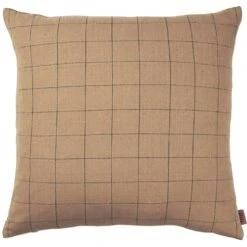 Ferm LIVING Brown Kissenbezug Grid 50x50 Cm