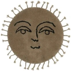 Sun Wollteppich Büschelig Ø70 Cm, Natur