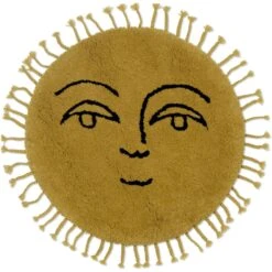 Sun Wollteppich Büschelig Ø70 Cm, Gelb