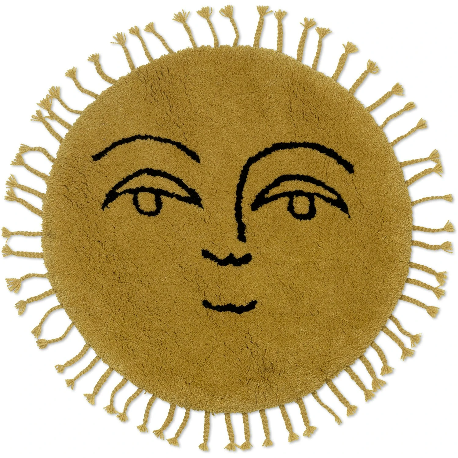 Sun Wollteppich Büschelig Ø70 Cm, Gelb