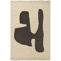 Ferm LIVING Lay Kelim Rug Off-white, 140x200 Cm