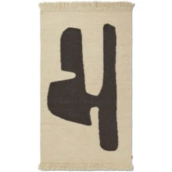 Ferm LIVING Lay Kelim Rug Off-white, 80x140 Cm