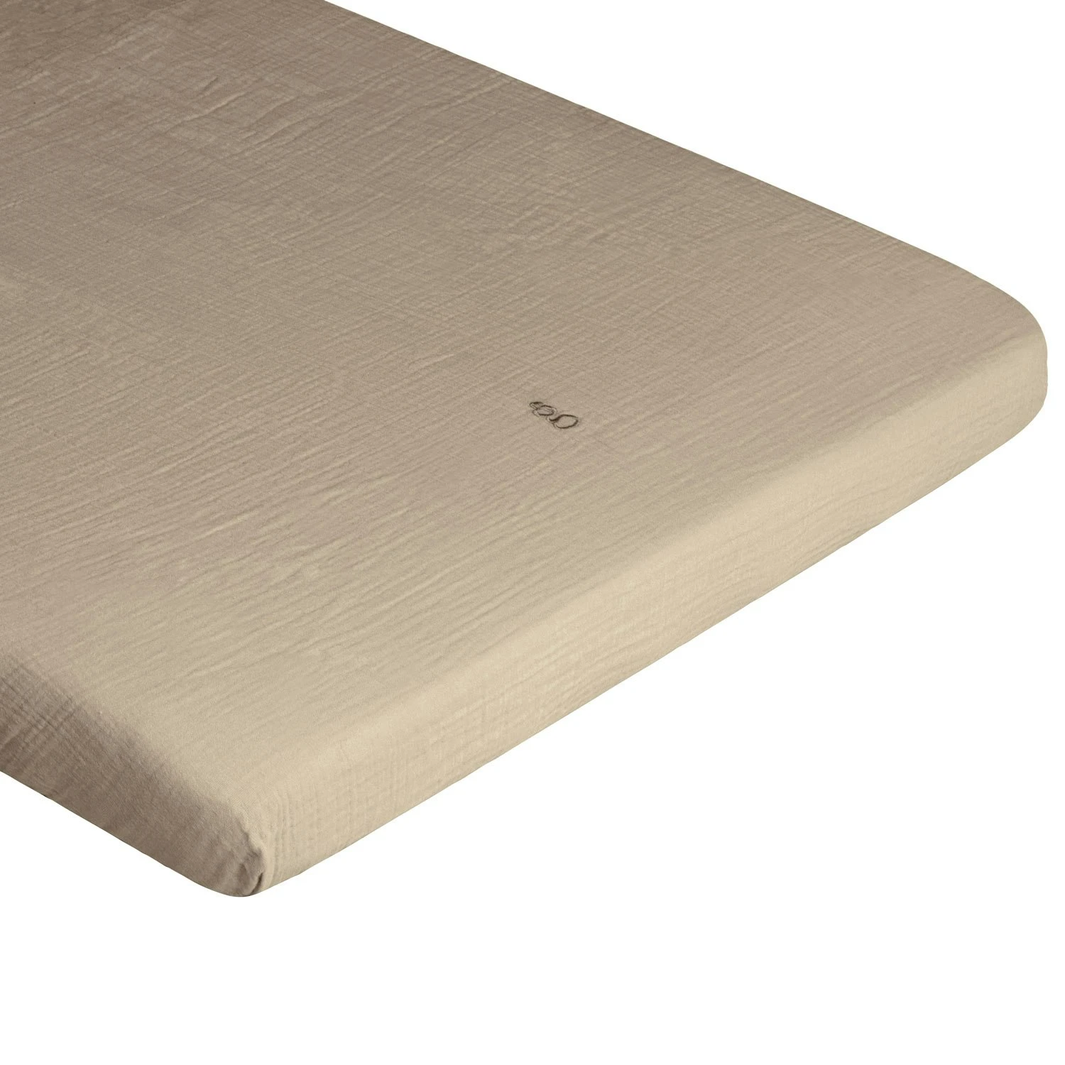 Olive Muslin Fitted Sheet Double 180x200 – Bild 2