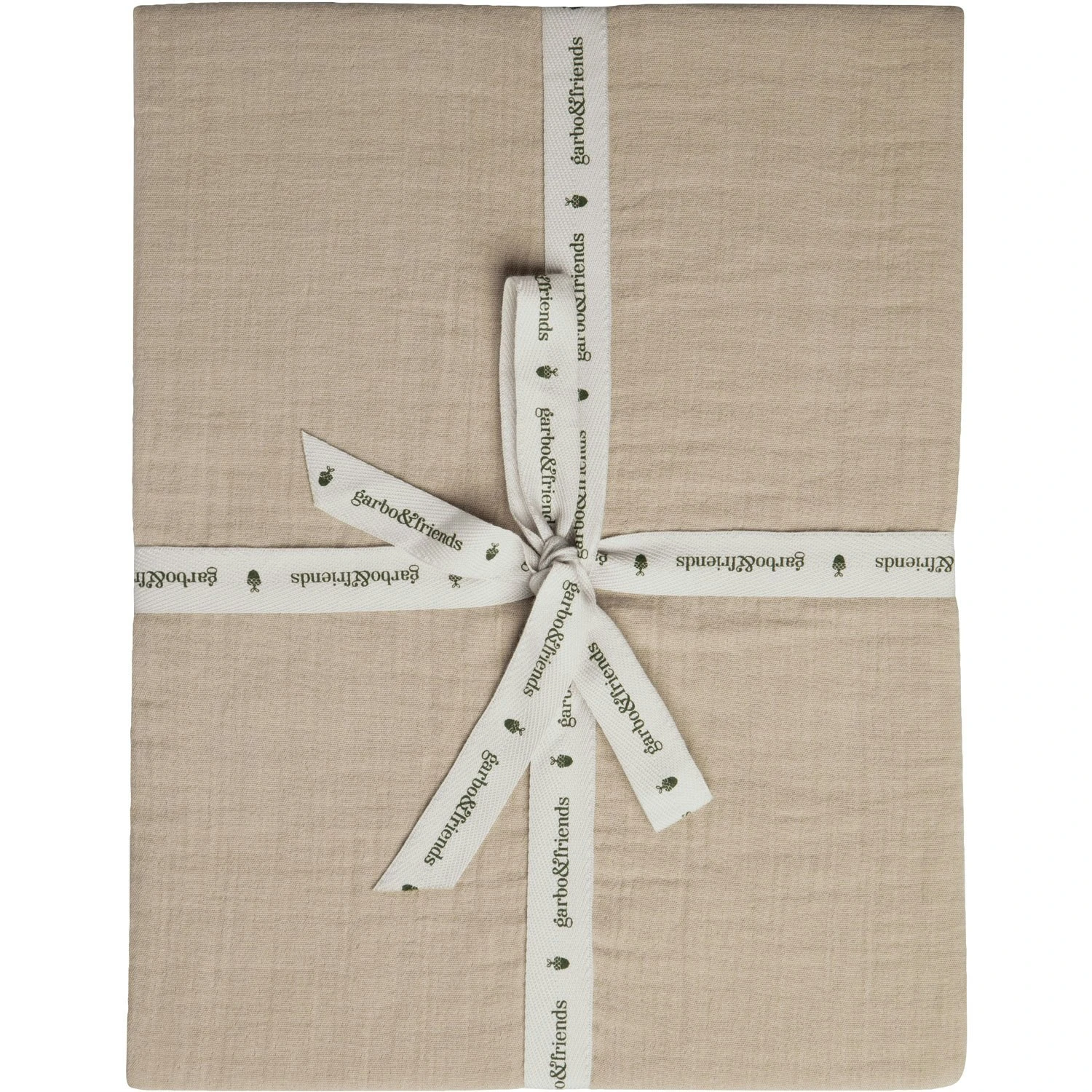 Olive Muslin Fitted Sheet Double 180x200