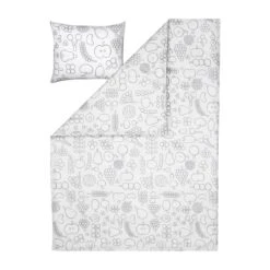 Iittala Oiva Toikka Collection Bettwäsche 150x210 Cm, Frutta Grau