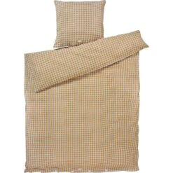 Juna Bæk&Bølge Bettwäsche 140x200 + 60x63 Cm, Sandfarben / Hellblau