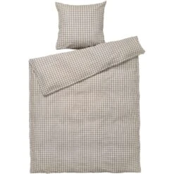 Juna Bæk & Bølge Bettwäsche 220x220 + 50x60 Cm, Grau