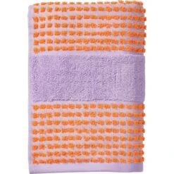 Juna Check Handtuch 50x100 Cm, Lavendel / Pfirsichfarben