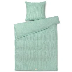 Juna Monochrome Lines Bettbezug-Set 140x200 + 60x63 Cm, Grün