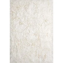 Shaggy Knüpfteppich 180X270 Cm, Knochenweiß