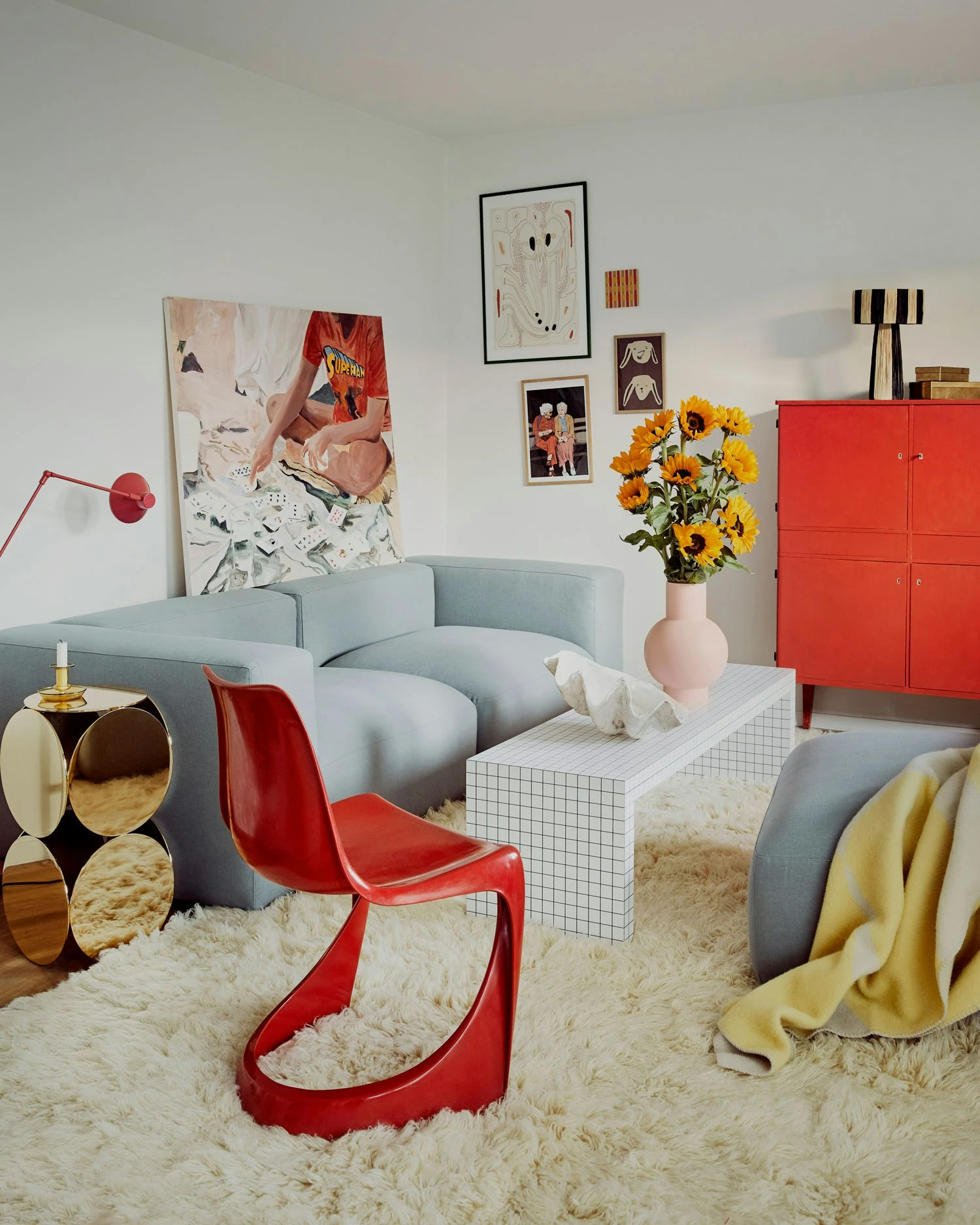 Shaggy Knüpfteppich 250X350 Cm, Pastel Yellow – Bild 2