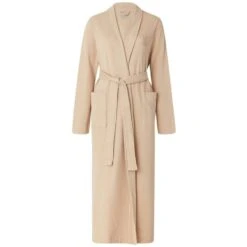 Lexington Aubrey Cotton Waffle Bademantel M, Beige