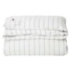 Lexington Striped Lyocell/Cotton Bettdeckenbezug Weiß/Blau, 220x220 Cm