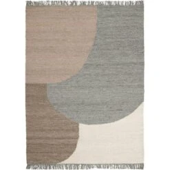 Linie Design Eik Wollteppich 170x240 Cm, Grau