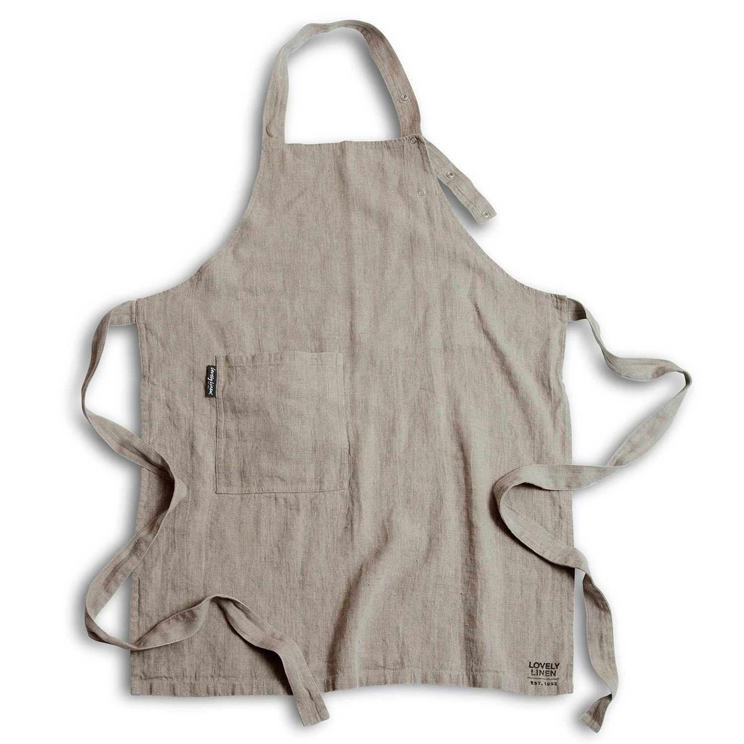 Lovely Button Apron Jeep Green Schürze Natural Beige