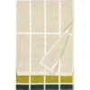 Marimekko Tiiliskivi Badetuch Messing / Dunkelgrün / Sand, 70x150 Cm