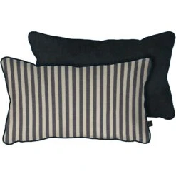 Mette Ditmer Atelier Kissen 30x50 Cm, Black Stripe / Dunkelgrau