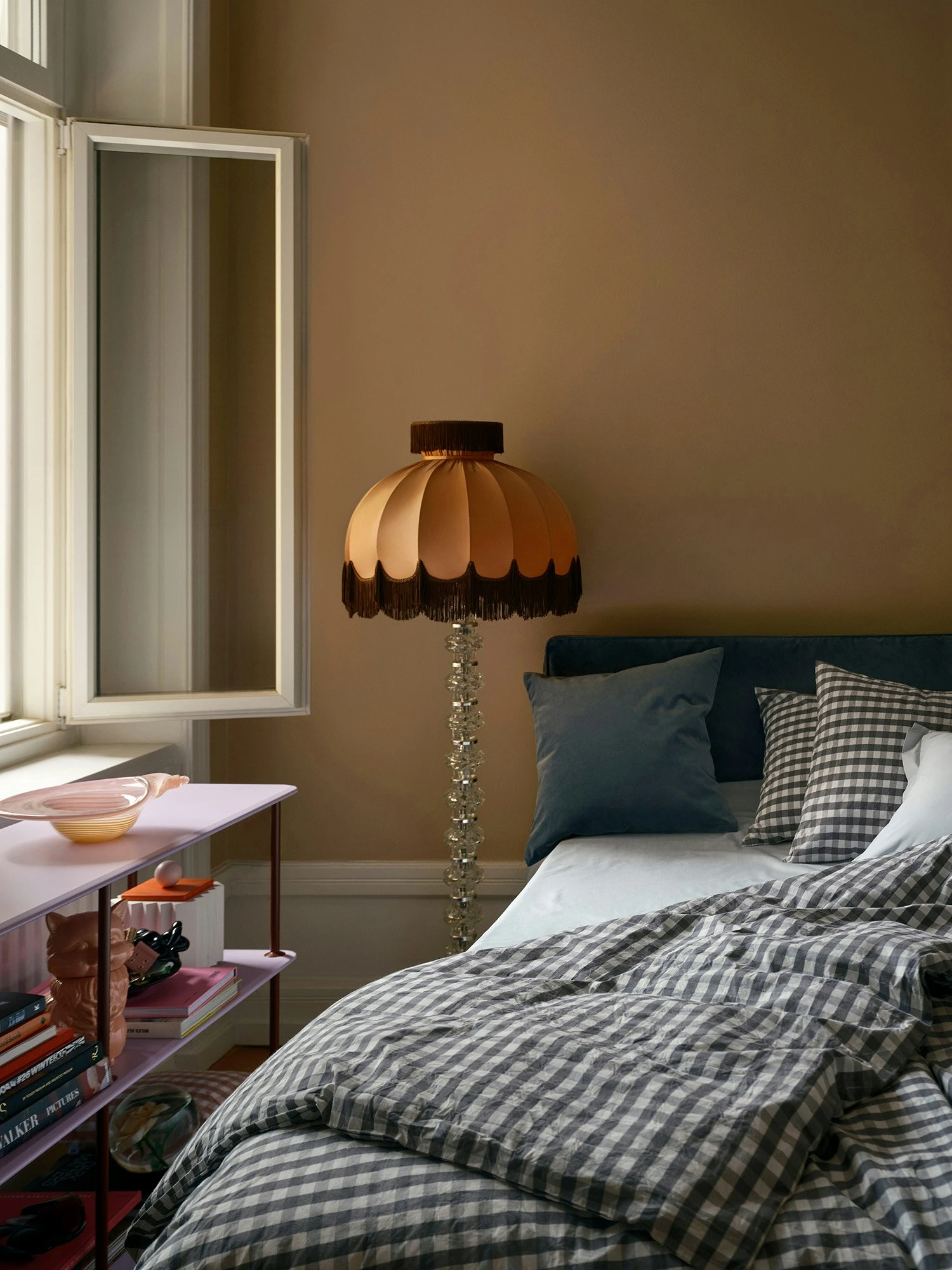 Mille Notti Casella Bettdeckenbezug 220x220 Cm, Elfenbein/Dunkelgrau – Bild 2