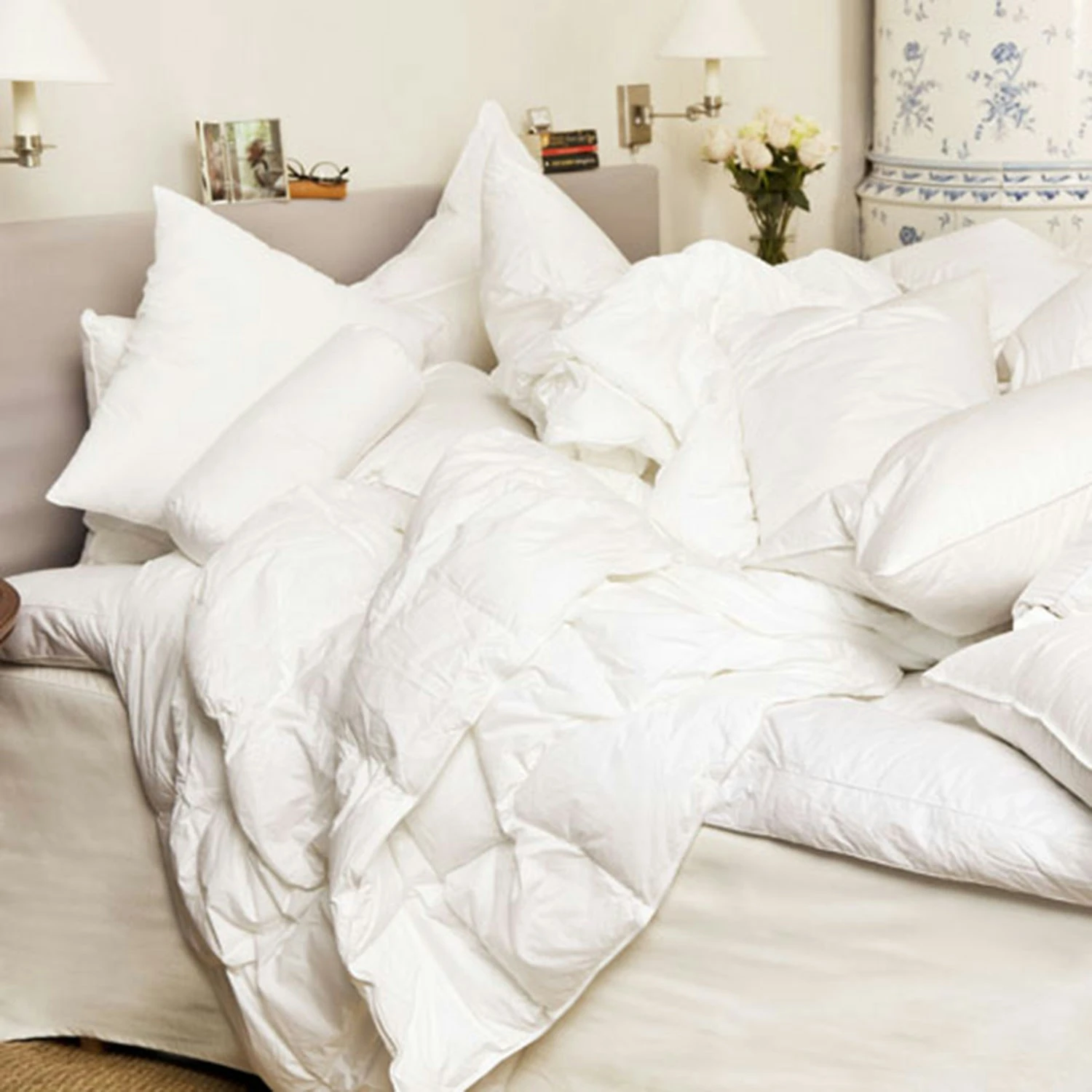 Mille Notti Sonno Daunenkissen Mittelgroß Weiß 60x63 Cm, 600g – Bild 2