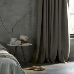 Hotel-Verdunkelungsvorhang Doppelt Breite, Greige, 290x250 Cm