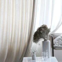 Studio Vorhang Doppelte Breite Natural White, 290x290 Cm