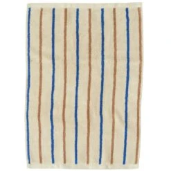 OYOY Raita Handtuch 40x60 Cm, Karamell/Blau