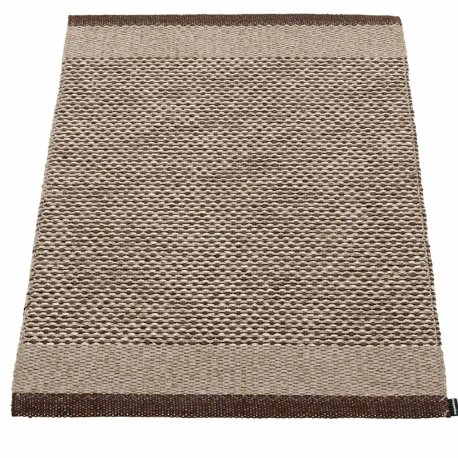 Edit Teppich Dark Brown / Dark Linen / Leinen Metallic, 60x85 Cm