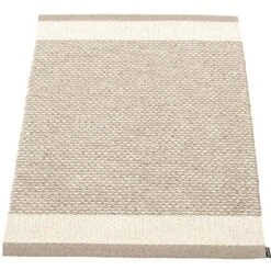 Edit Teppich Schlamm / Vanilla / Leinen Metallic, 60x85 Cm