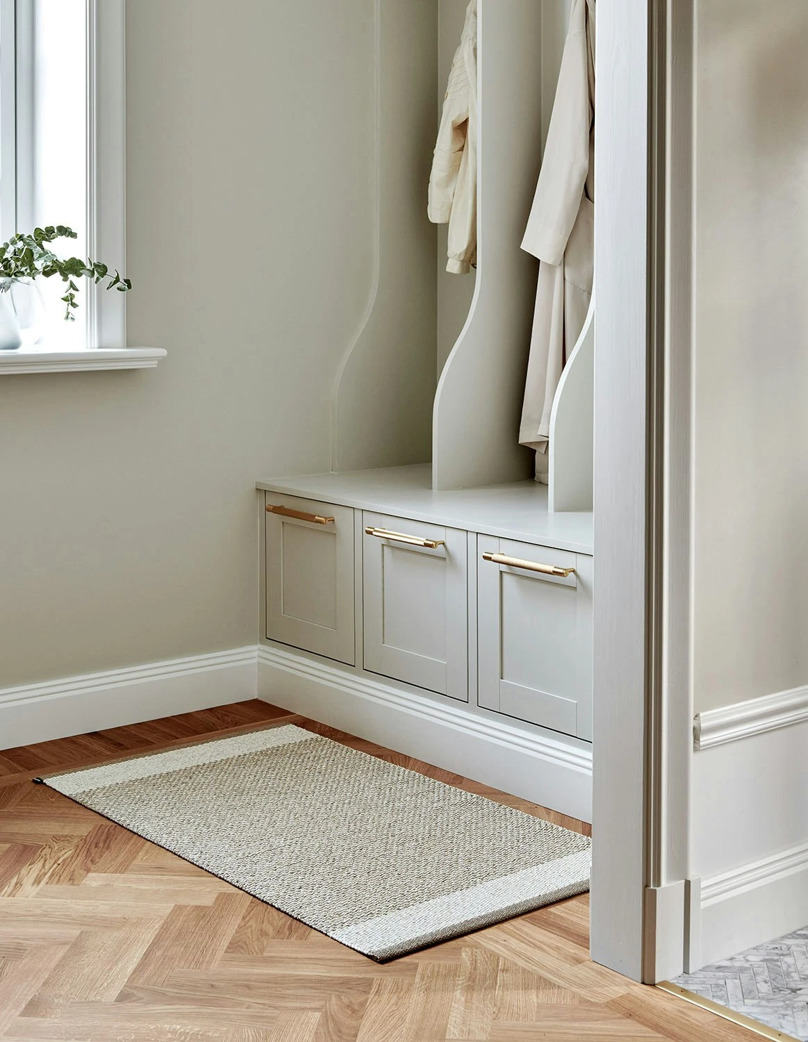 Edit Teppich Schlamm / Vanilla / Leinen Metallic, 60x85 Cm – Bild 2