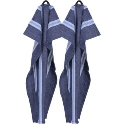 Svea Geschirrtuch 50x70 Cm 2-er Set, Marin / Weiß / Grau