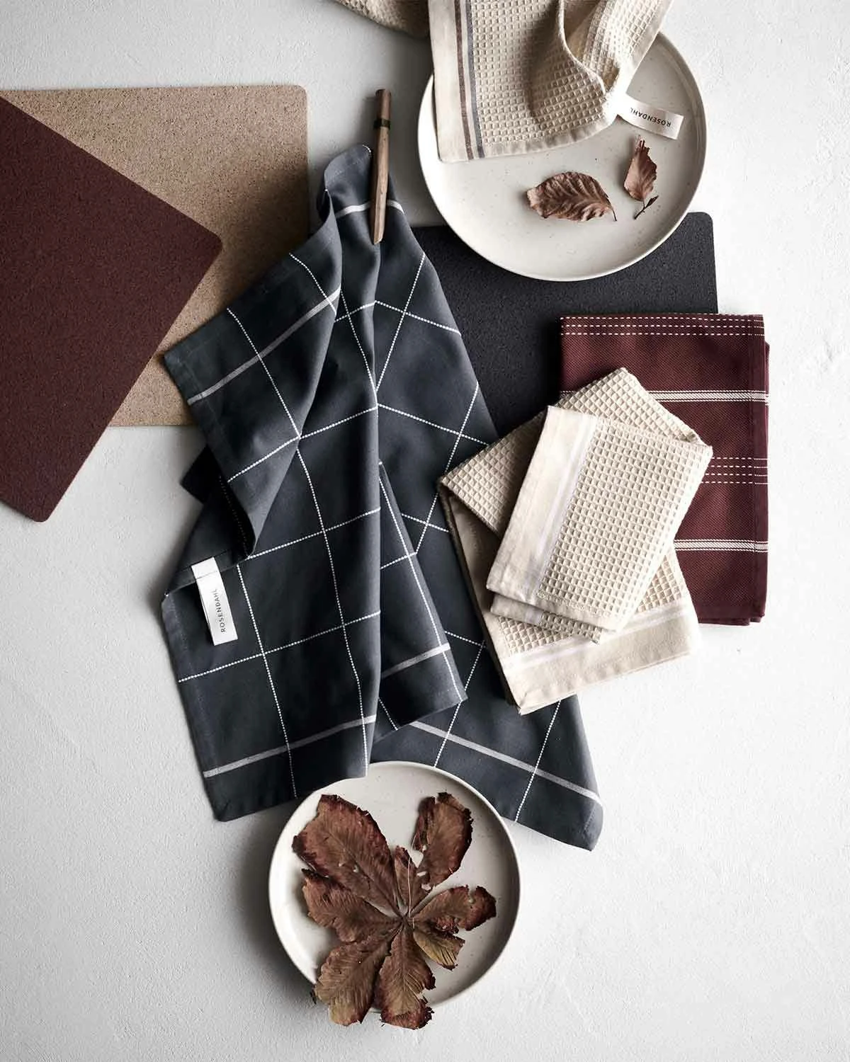 Alpha Geschirrtuch 50x70 Cm, Bordeaux – Bild 5