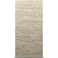 Lederteppich 65x135, Beige