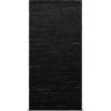 Lederteppich 75x300, Schwarz