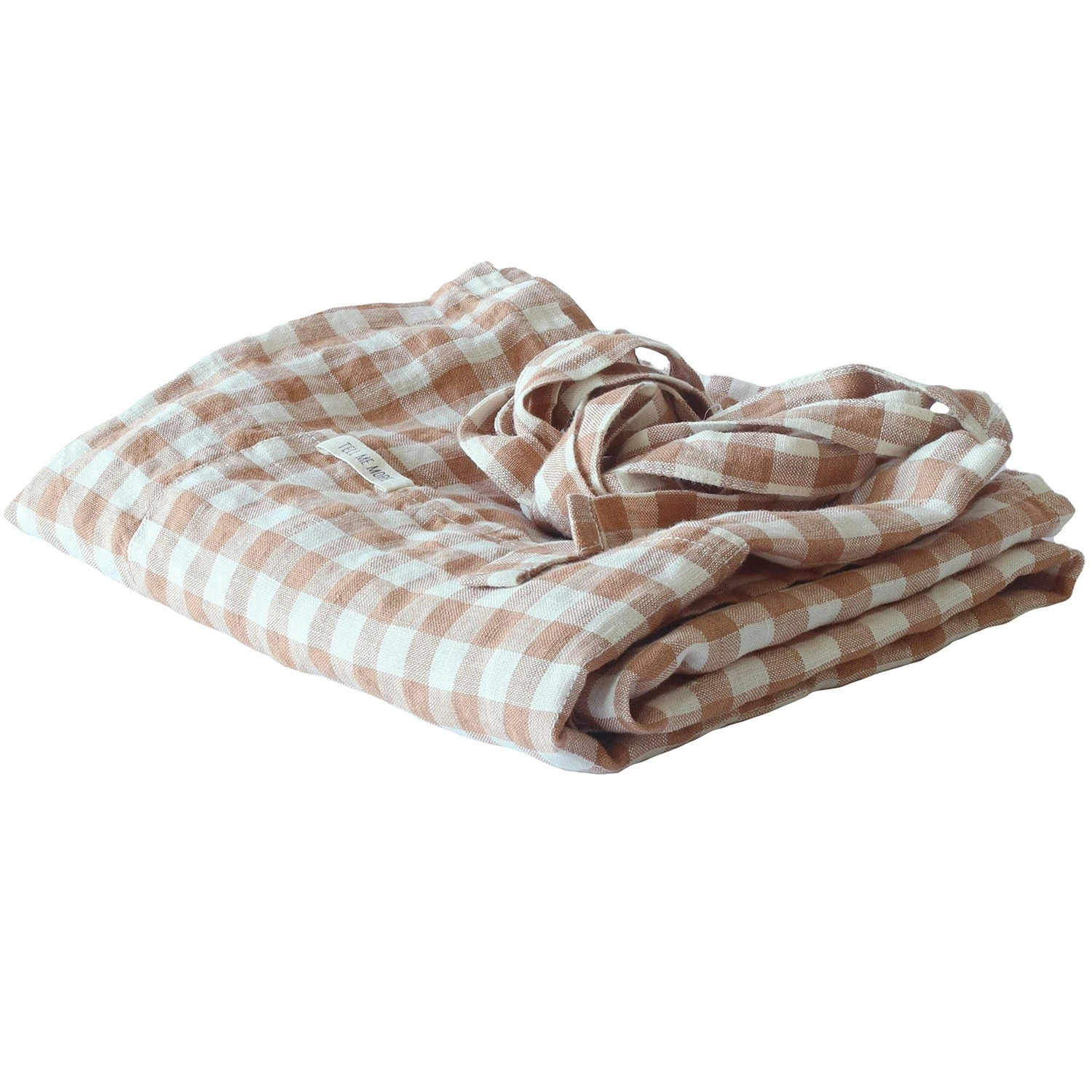 Gingham Taillien Schürze, Biscuit