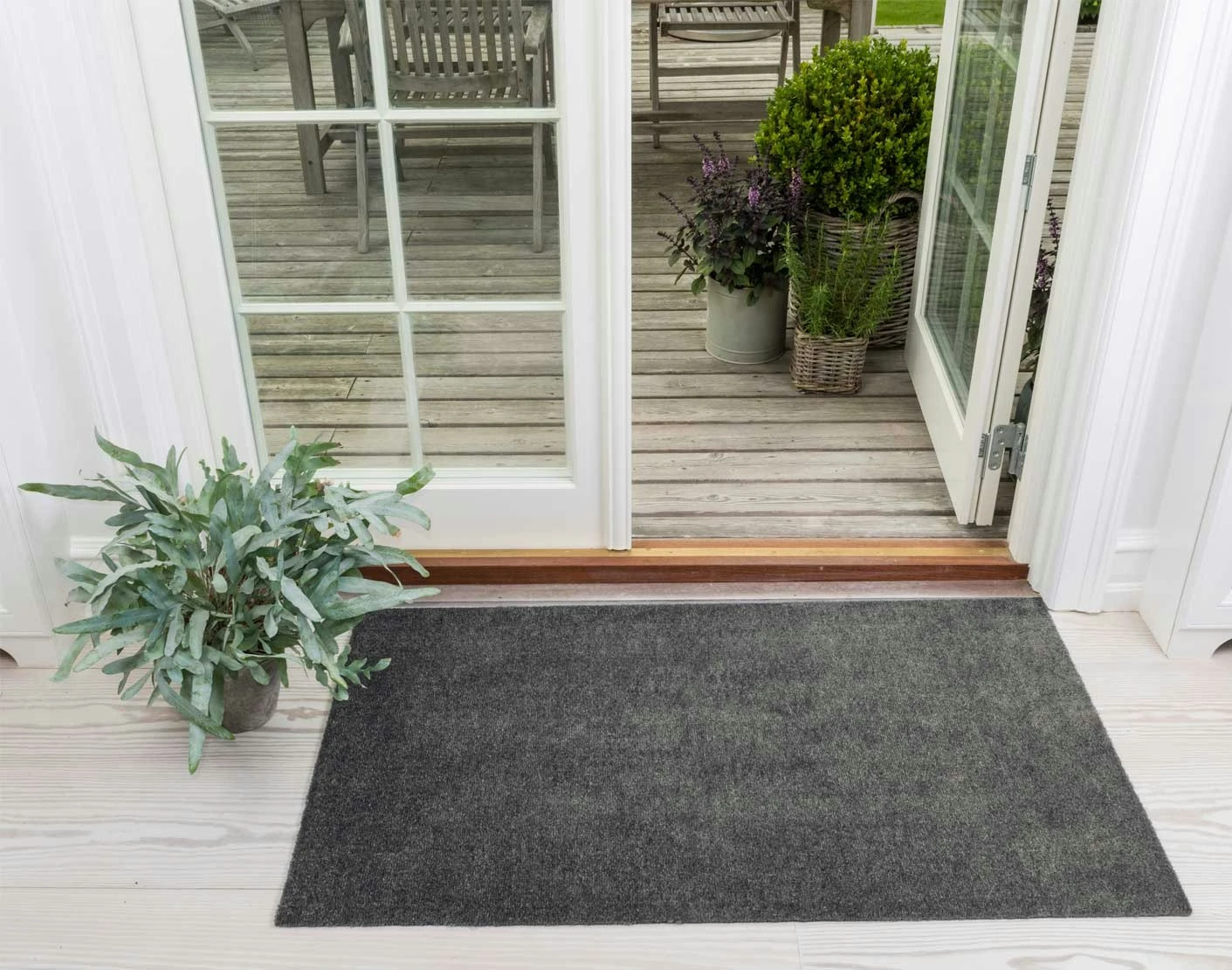 Unicolor Türmatte Stahlgrau, 67x120 Cm – Bild 3