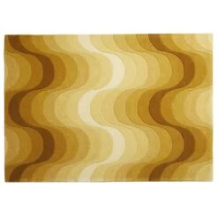 Verpan Wave Teppich 170x240 Cm, Gelb